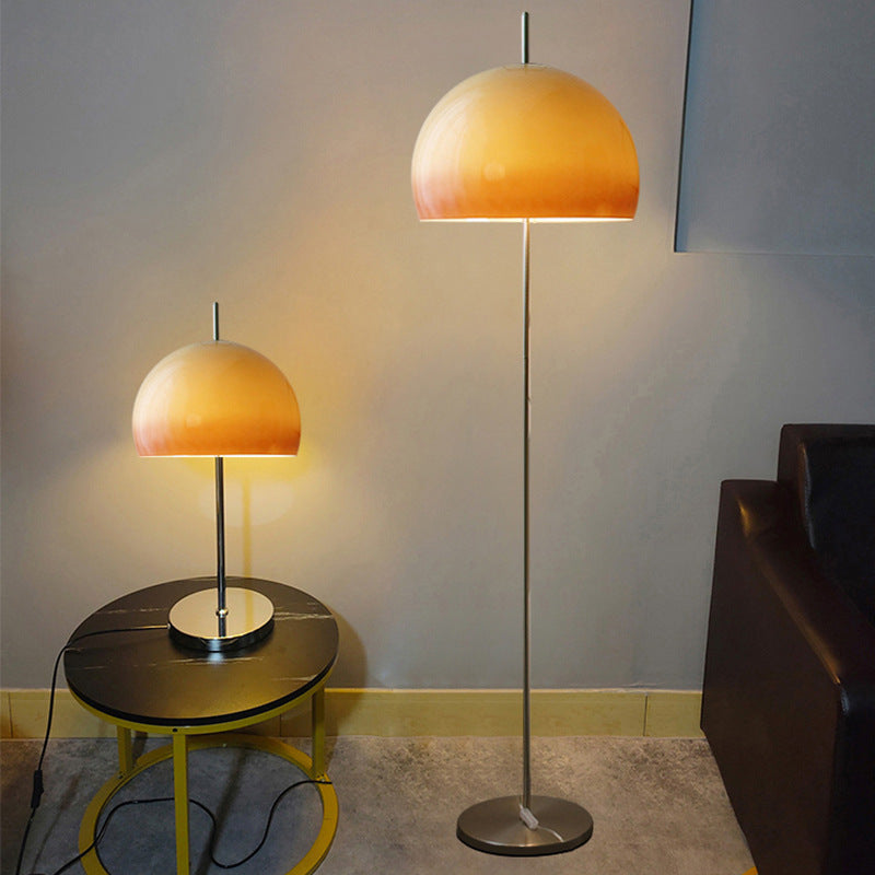 Modern Retro Mushroom Glass Light Standing Floor Lamp For Living Room