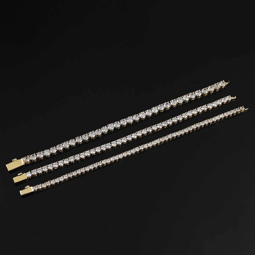 Round Cut Tennis Bracelet in Yellow Gold - 5mm