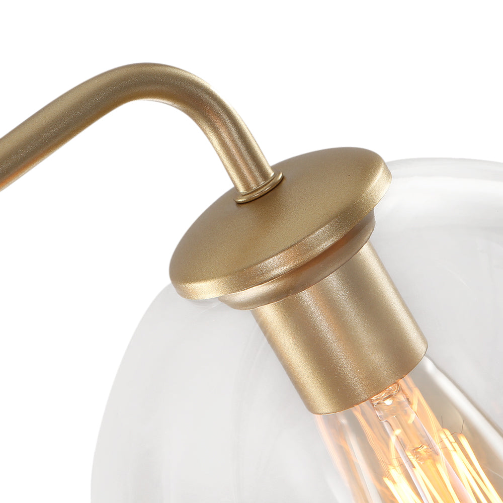 Modern 5-Light Hand Blown Glass Globe Chandelier