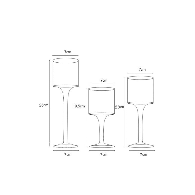 3-delige set kristallen kandelaar
