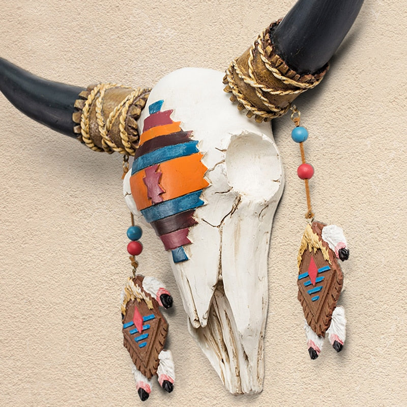 3D stierenkop standbeeld