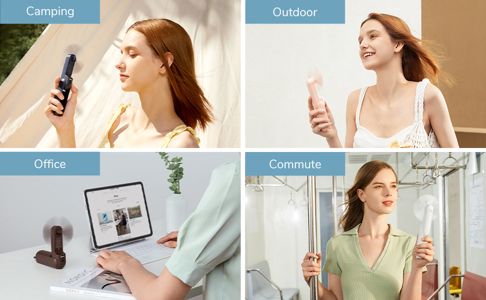 Handheld Mini Fan | 3 IN 1 Hand Fan | USB Rechargeable Small Pocket Fan