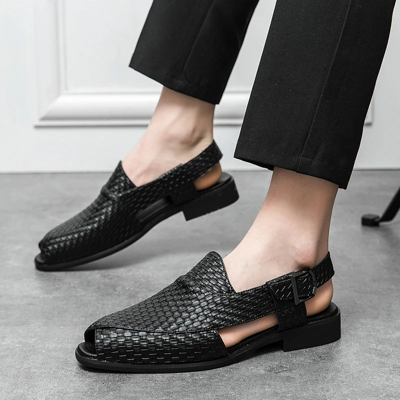 Genuine Leather Roman Sandals for Men