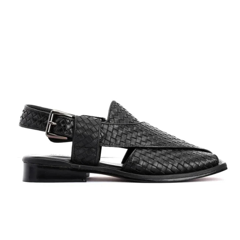 Men's Woven Buckle Sandals