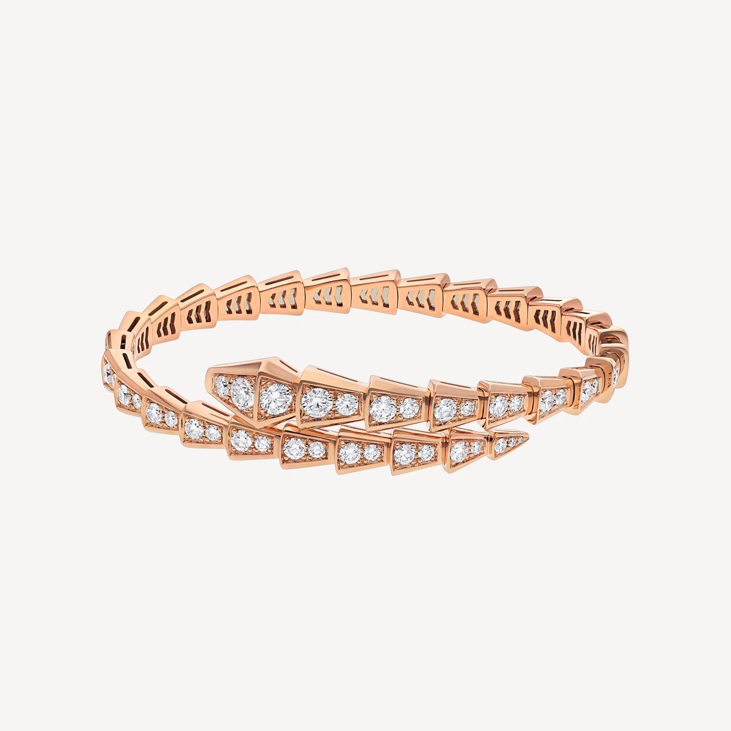 Clytia Love Serpenti Bracelet,18k Rose Gold Plated,Cubic Zircon Paved