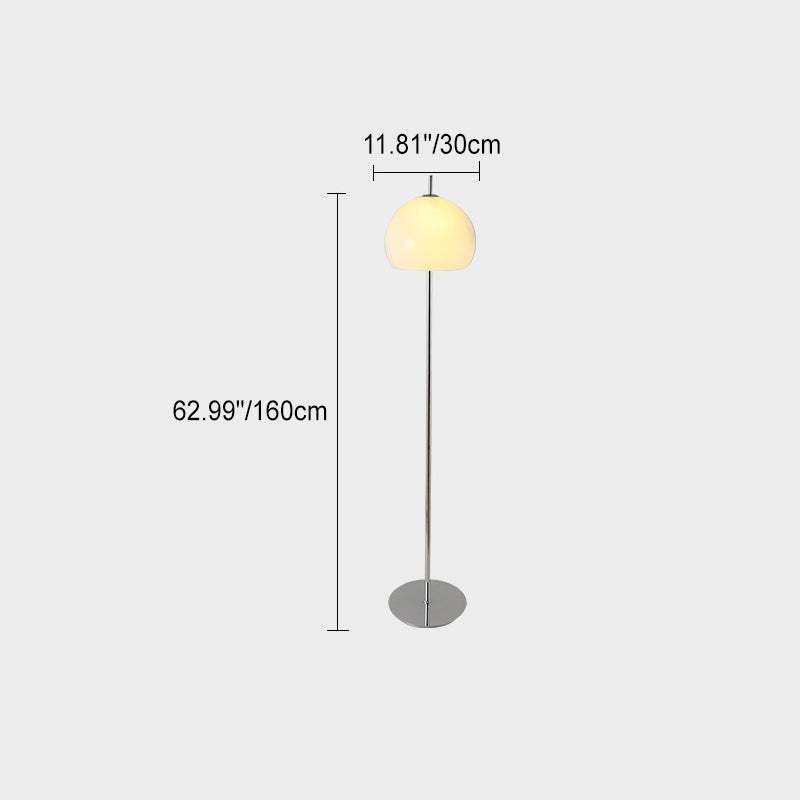 Modern Retro Mushroom Glass Light Standing Floor Lamp For Living Room