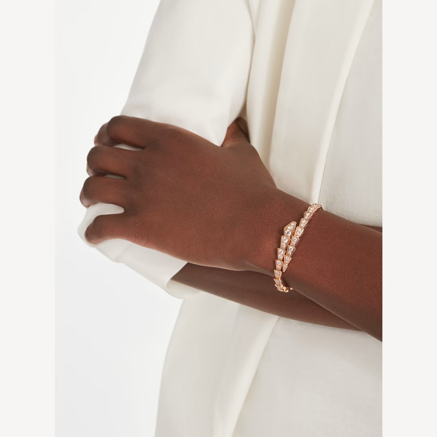 Clytia Love Serpenti Bracelet,18k Rose Gold Plated,Cubic Zircon Paved