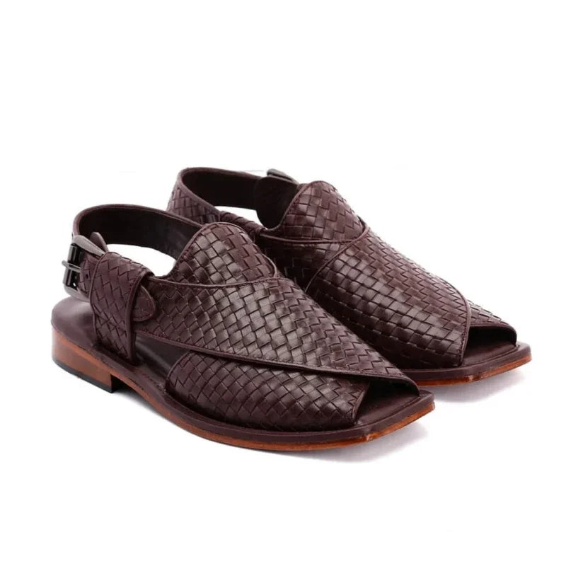 Men's Woven Buckle Sandals