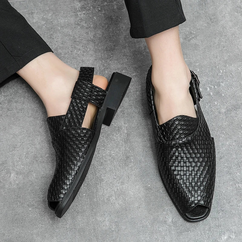 Genuine Leather Roman Sandals for Men