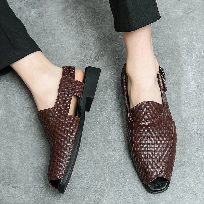Genuine Leather Roman Sandals for Men