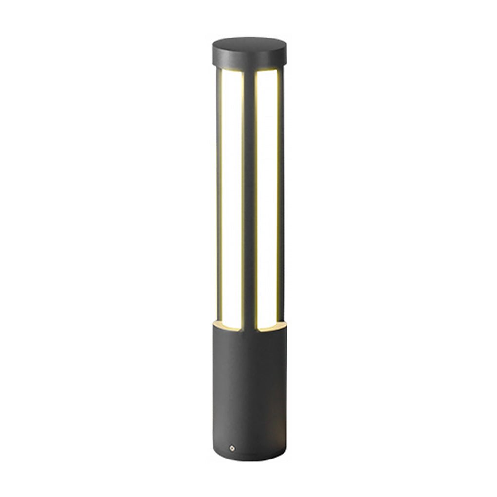 Cylinder Shaped Black Modern Outdoor Post LED Post Light