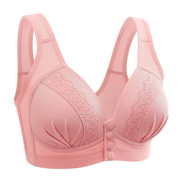 Front Button Breathable Skin-Friendly Cotton Bra