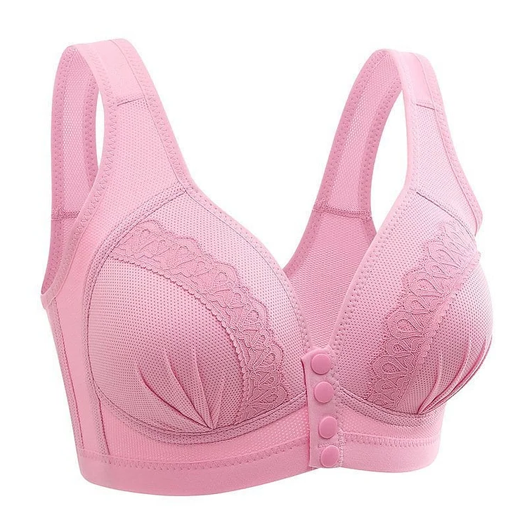 Front Button Breathable Skin-Friendly Cotton Bra